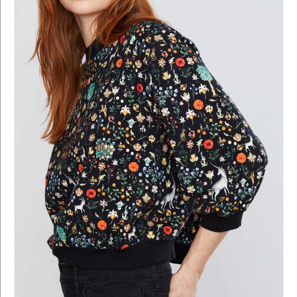 Samantha Pleet Chamber Shirt in Black Illuminated print XL